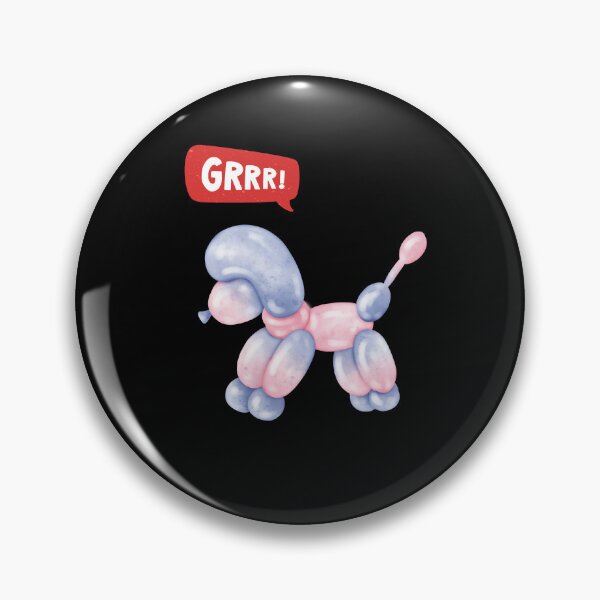 Item preview, Girly 3D Party Balloon Dog - GRRR! designed and sold by PixelBadBunny.