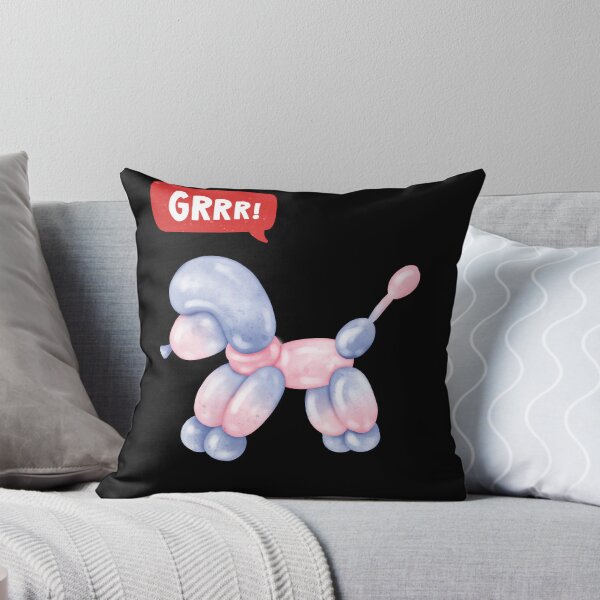 Item preview, Girly 3D Party Balloon Dog - GRRR! designed and sold by PixelBadBunny.