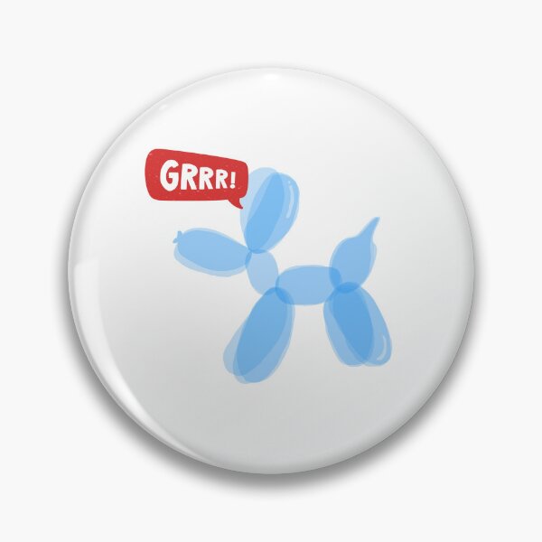 Item preview, Blue Watercolor Party Balloon Dog - GRRR! designed and sold by PixelBadBunny.