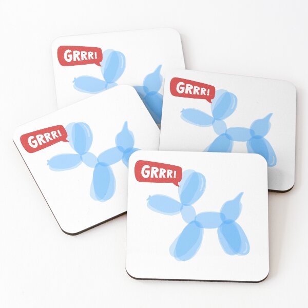 Item preview, Blue Watercolor Party Balloon Dog - GRRR! designed and sold by PixelBadBunny.