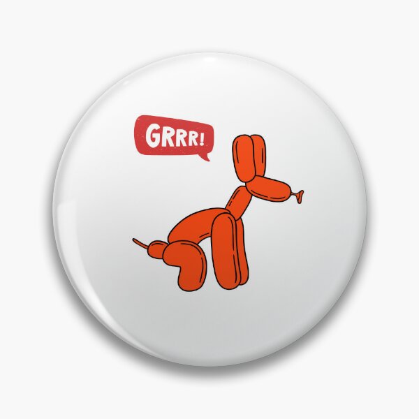 Item preview, Red Sitting Party Balloon Dog - GRRR! designed and sold by PixelBadBunny.