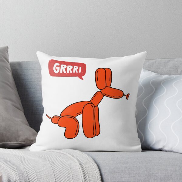 Item preview, Red Sitting Party Balloon Dog - GRRR! designed and sold by PixelBadBunny.