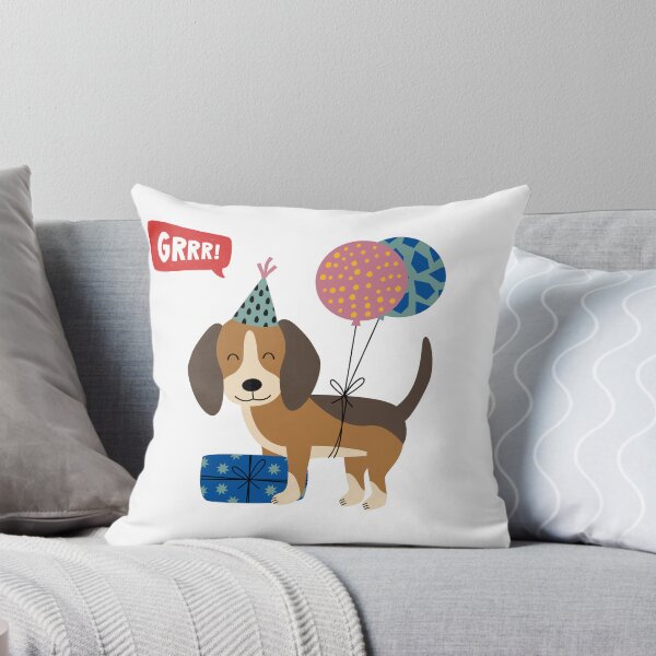 Item preview, Little Happy Party Balloon Dog - GRRR! designed and sold by PixelBadBunny.