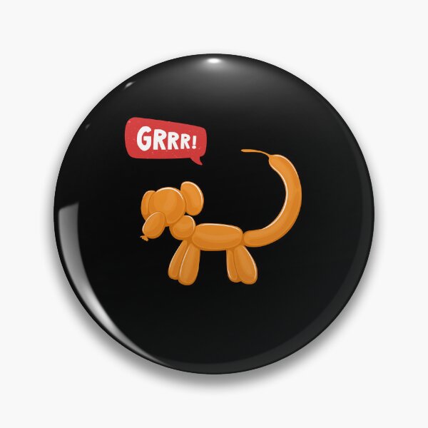 Item preview, Orange Monkey Party Balloon Dog - GRRR! designed and sold by PixelBadBunny.