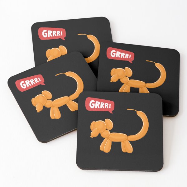 Item preview, Orange Monkey Party Balloon Dog - GRRR! designed and sold by PixelBadBunny.