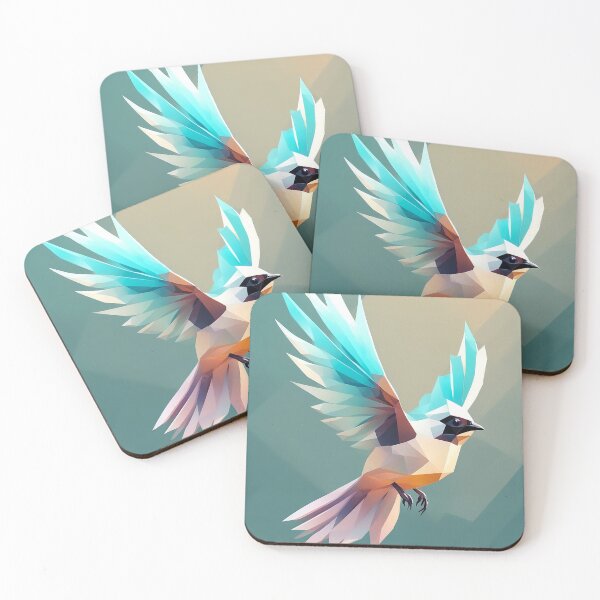Item preview, Low Poly Fantail Vector Art. Fantail Bird in Flight designed and sold by kakarikihill.