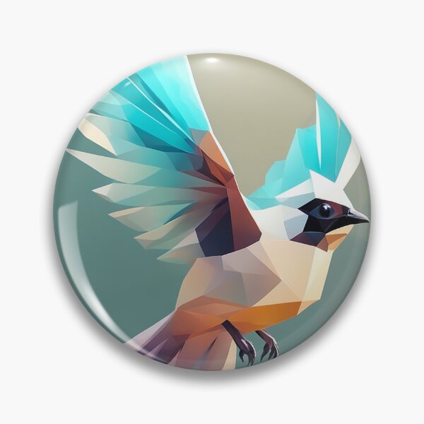 Item preview, Low Poly Fantail Vector Art. Fantail Bird in Flight designed and sold by kakarikihill.