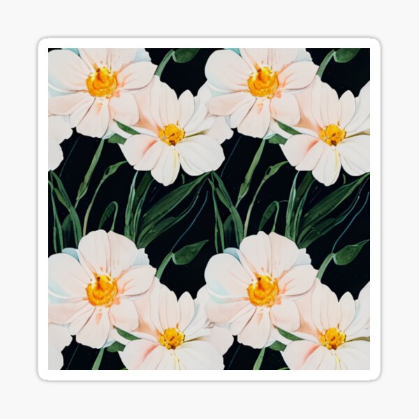 dark floral Seamless Pattern. Sticker