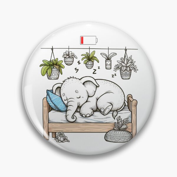 Item preview, Low Battery Elephant designed and sold by LemuellTrends.
