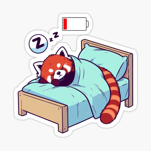 Item preview, Low Battery Red Panda designed and sold by LemuellTrends.