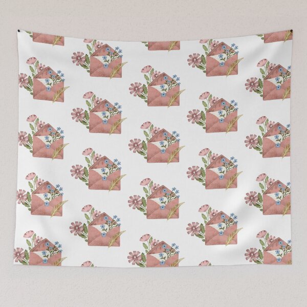 Item preview, Pink floral love letter envelope designed and sold by pinkyfish1010.