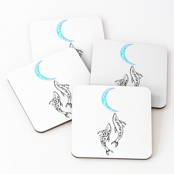 Item preview, Dolphins in the moonlight designed and sold by Nesian-Tahiti.