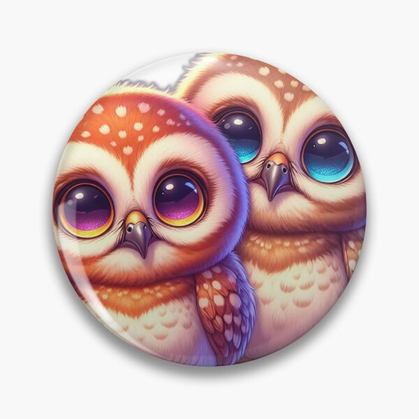 Item preview, Realistic and colorful illustration of adorable baby owls designed and sold by KumaArtDesing.