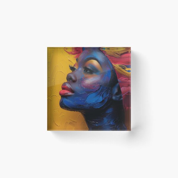 Item preview, African woman with feathers designed and sold by Rockwpapart.