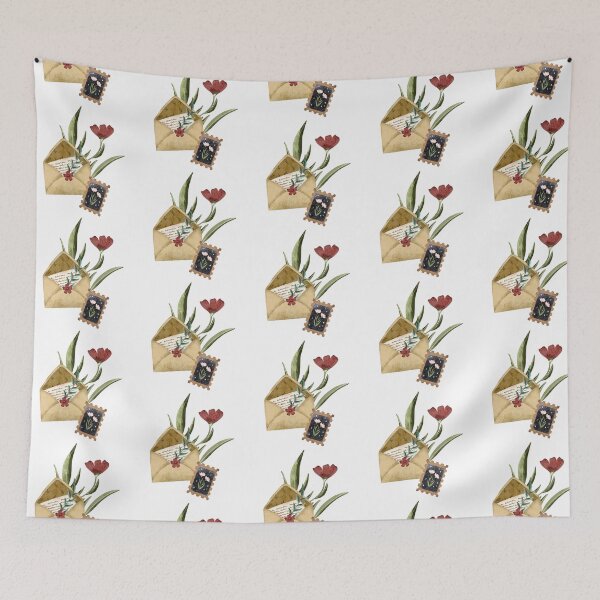 Item preview, Vintage letter with postage stamp designed and sold by pinkyfish1010.
