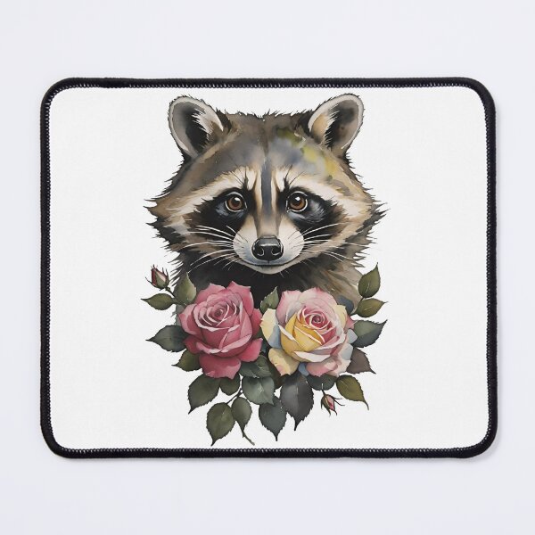 Item preview, The Raccoon & Roses designed and sold by BovineDesignsCA.
