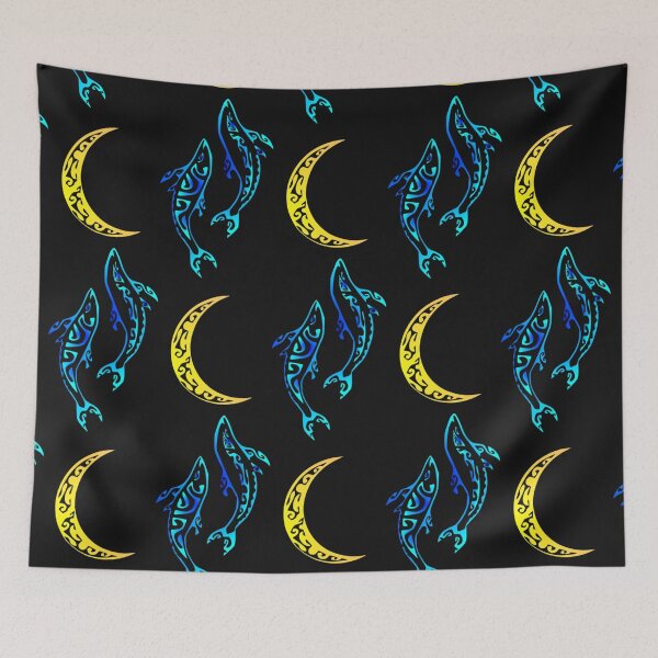 Item preview, Dolphins in the Moonlight II designed and sold by Nesian-Tahiti.