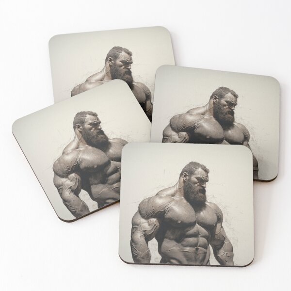 Item preview, Muscle Bear Charcoal Drawing designed and sold by BeautyofMasc.