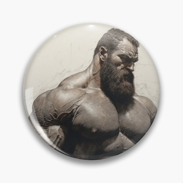 Artikelvorschau, Muscle Bear Charcoal Drawing entworfen und verkauft von BeautyofMasc.