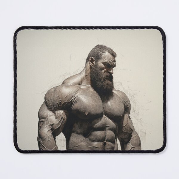 Item preview, Muscle Bear Charcoal Drawing designed and sold by BeautyofMasc.