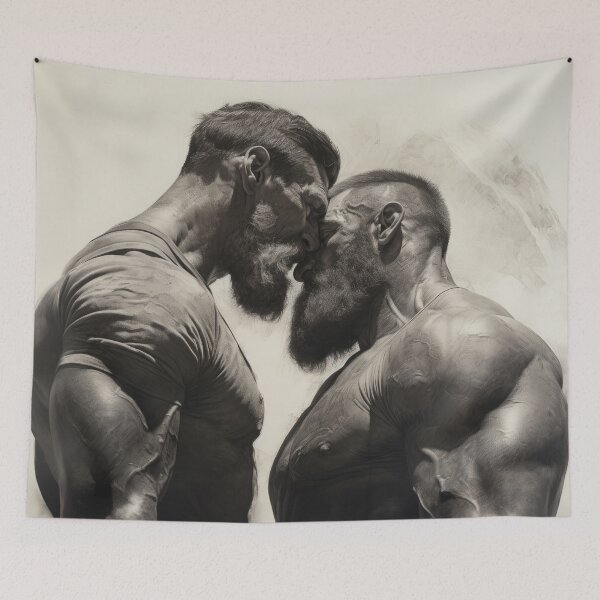 Item preview, Muscle Bear Charcoal Drawing designed and sold by BeautyofMasc.