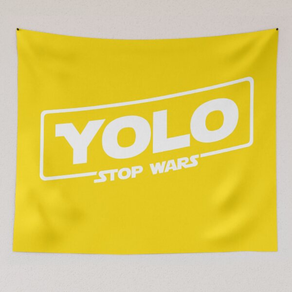 Item preview, YOLO STOP WARS - Solo Parody, Stop Wars You Only Live Once, Anti War T-Shirt designed and sold by prezziefactory.