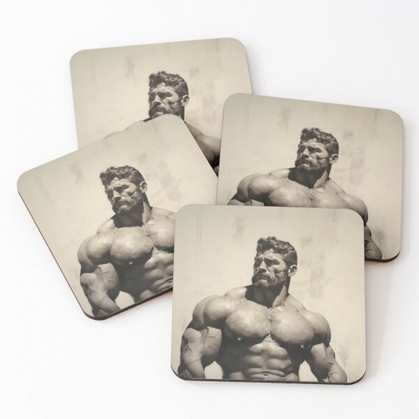 Item preview, Muscle Bear Charcoal Drawing designed and sold by BeautyofMasc.