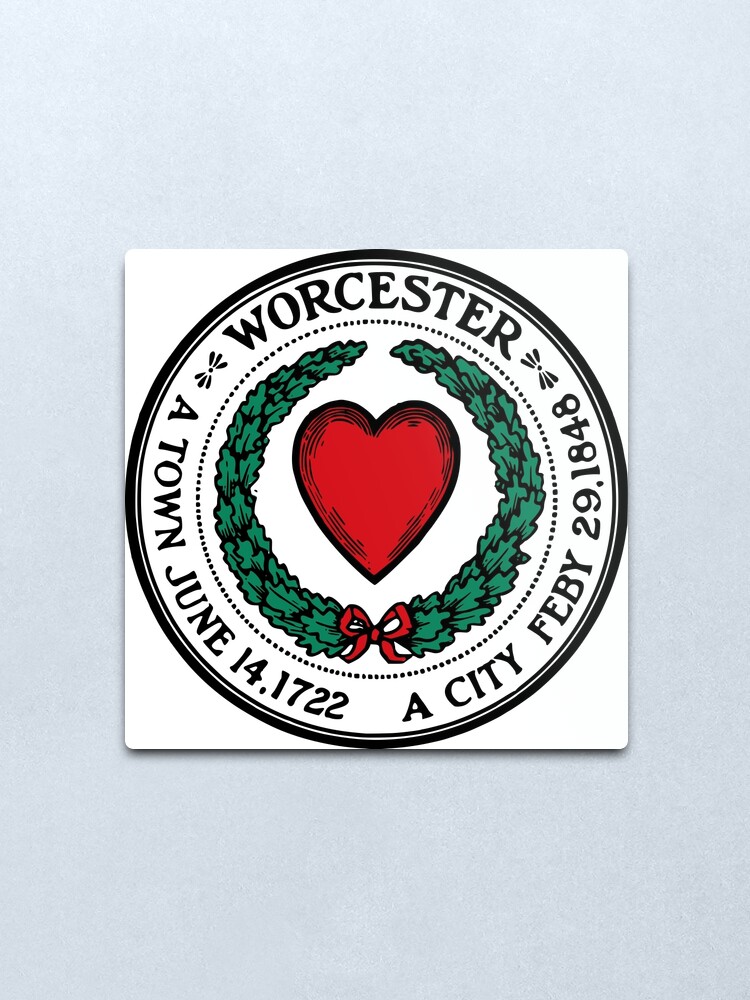 Alternate view of Seal of Worcester Metal Print