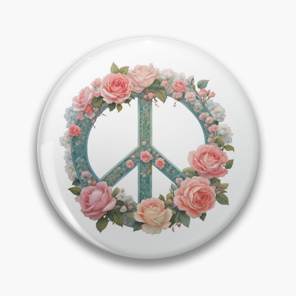 Item preview, Signo de paz floral designed and sold by Ornatorium.