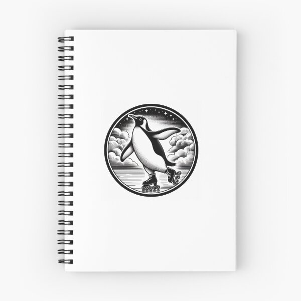 Item preview, Vintage Penguin Skating designed and sold by robinreva.