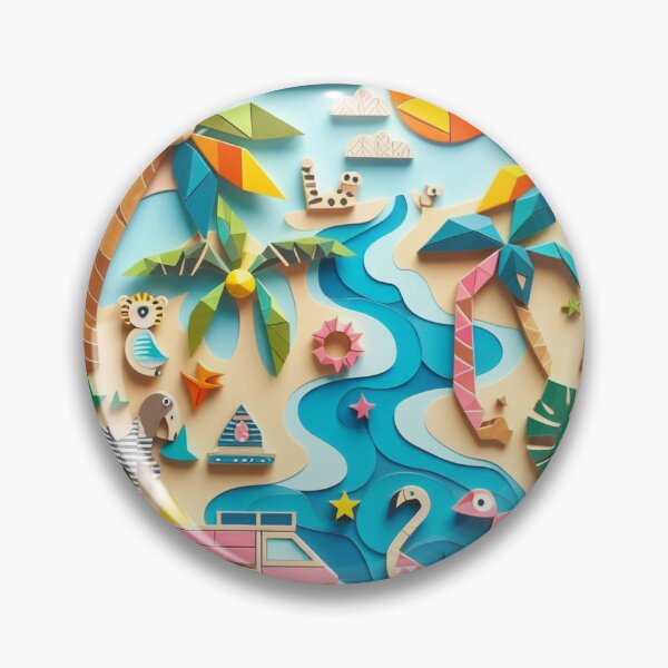 Item preview, Tropical Paradise: A Vibrant, Handcrafted Art Piece designed and sold by Wonderall.