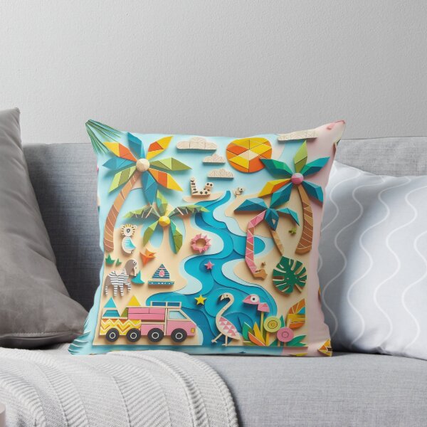 Item preview, Tropical Paradise: A Vibrant, Handcrafted Art Piece designed and sold by Wonderall.