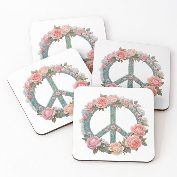 Item preview, Signo de paz floral designed and sold by Ornatorium.