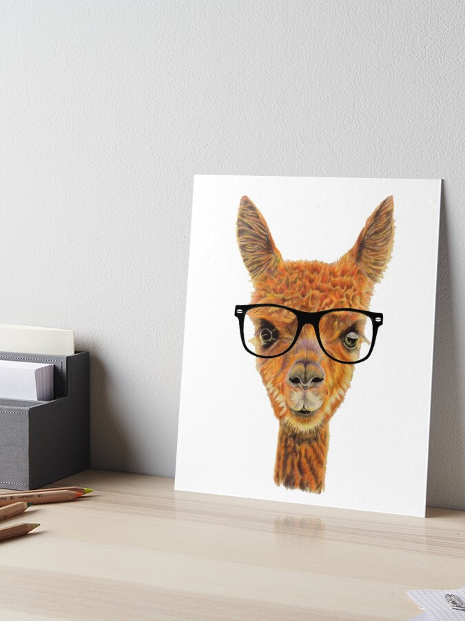Buy Llama/Alpaca with Glasses Cutout, Unfinished Wood Craft, Paint By Line
