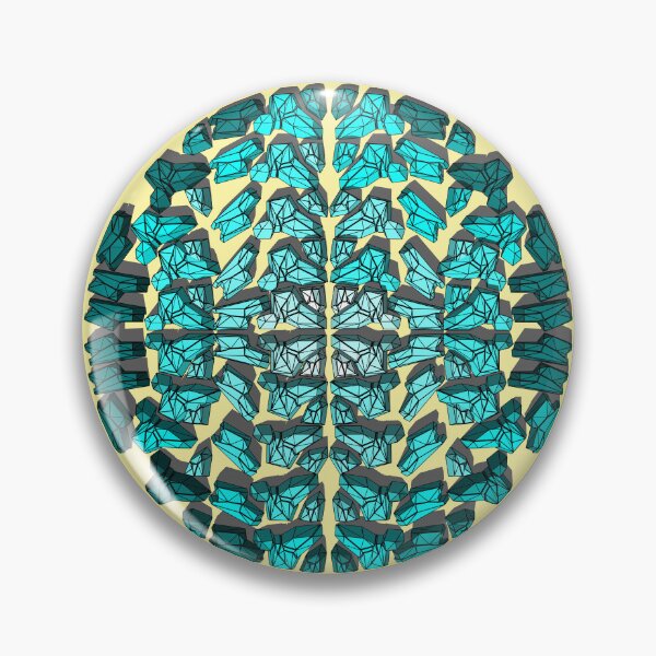 Item preview, 3D gradient blue crystals mandala  designed and sold by Whimsy Trail Co.