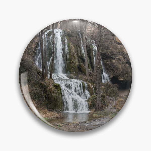 Item preview, Forest Bathing - Woodland Waterfall Flowing into Crystal Clear Creek designed and sold by Georgia Mizuleva.
