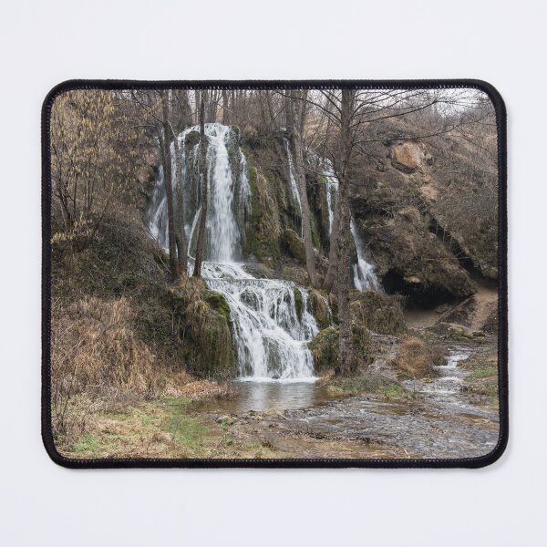 Item preview, Forest Bathing - Woodland Waterfall Flowing into Crystal Clear Creek designed and sold by Georgia Mizuleva.