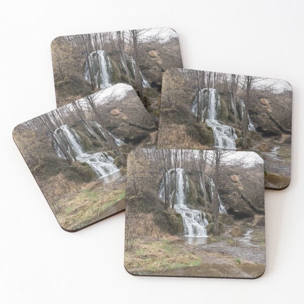 Item preview, Forest Bathing - Woodland Waterfall Flowing into Crystal Clear Creek designed and sold by Georgia Mizuleva.