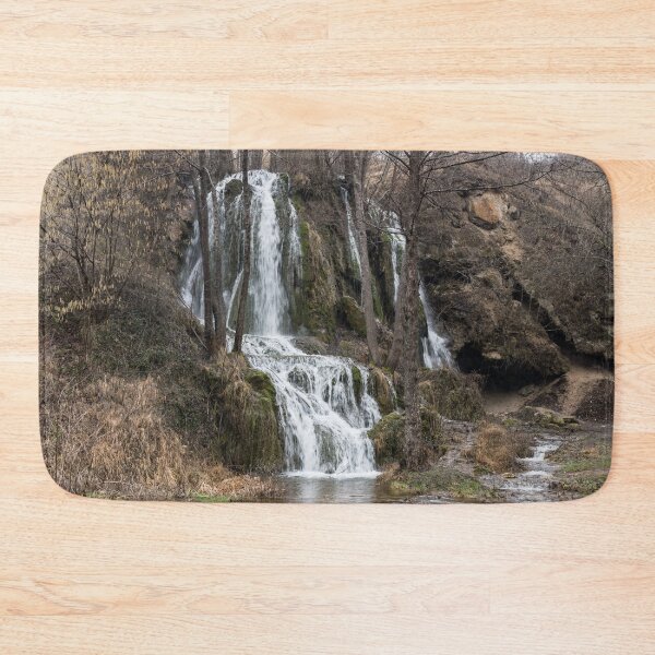 Item preview, Forest Bathing - Woodland Waterfall Flowing into Crystal Clear Creek designed and sold by Georgia Mizuleva.