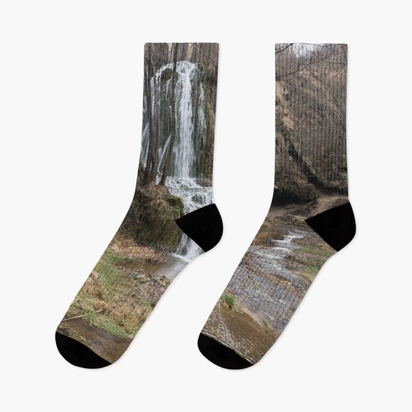 Item preview, Forest Bathing - Woodland Waterfall Flowing into Crystal Clear Creek designed and sold by Georgia Mizuleva.