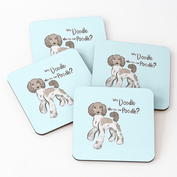 Item preview, Why Doodle when you can Poodle? ( Parti Cafe Au Lait / undocked) designed and sold by Sparklepupfaeri.