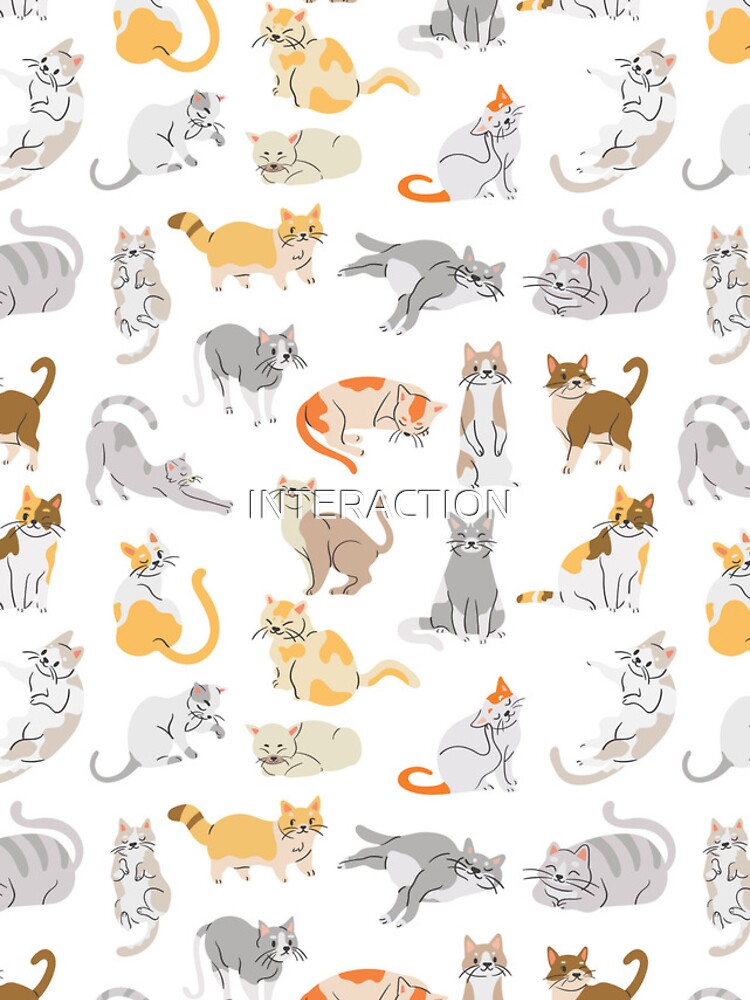 Thumbnail 5 of 5, iPhone Case, Cute Cat Pattern designed and sold by INTERACTION.