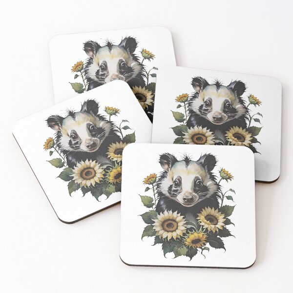 Item preview, The Skunk & Sunflowers designed and sold by BovineDesignsCA.