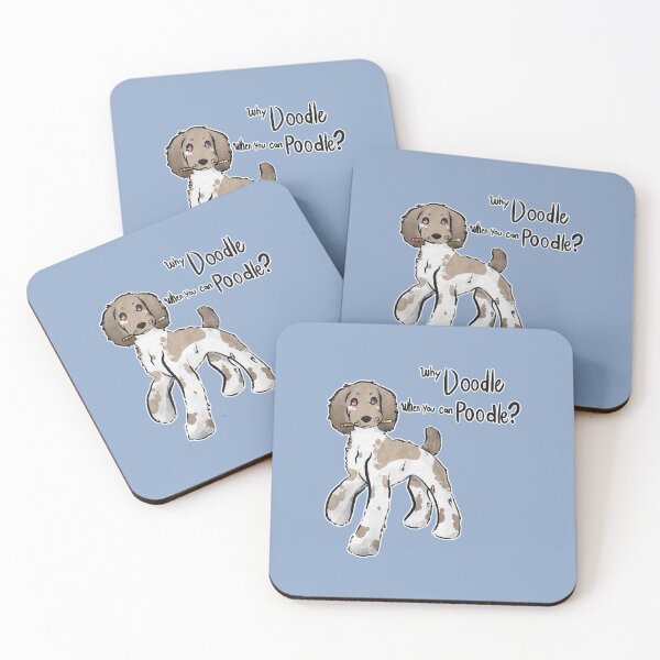 Item preview, Why Doodle when you can Poodle? ( Parti Cafe Au Lait / docked) designed and sold by Sparklepupfaeri.