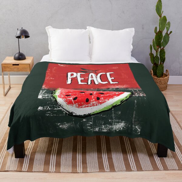 Item preview, Witness Cubist Elegance Infused with Graffiti Spirit: A Visual Tale Unfolded on the Canvas of Watermelon Peace- الحرية السلام الامل designed and sold by FUNqoosh.