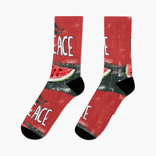 Item preview, Witness Cubist Elegance Infused with Graffiti Spirit: A Visual Tale Unfolded on the Canvas of Watermelon Peace- الحرية السلام الامل designed and sold by FUNqoosh.