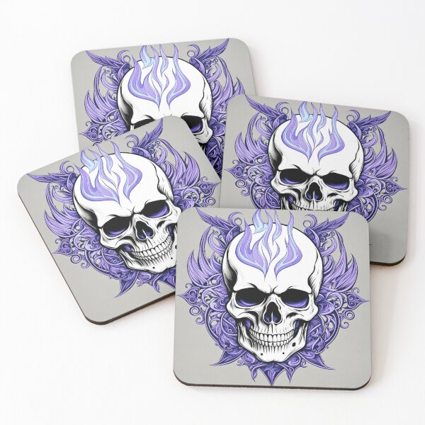 Item preview, Purple Flaming soul Skull  designed and sold by SumSnarky.