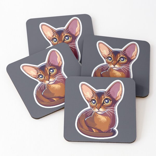 Item preview, Abyssinian cat Funny Kitten abyssinian Cat Kawaii Cute Animals designed and sold by Elarex.