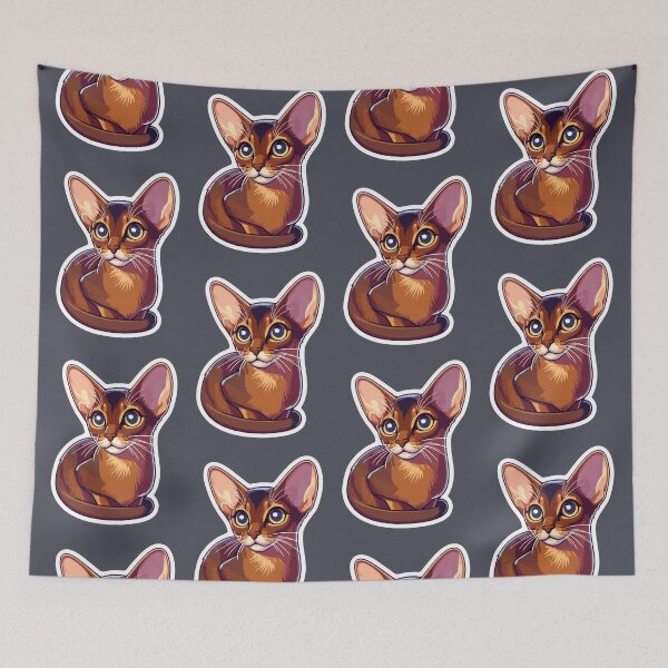 Item preview, Abyssinian cat Funny Kitten abyssinian Cat Kawaii Cute Animals designed and sold by Elarex.