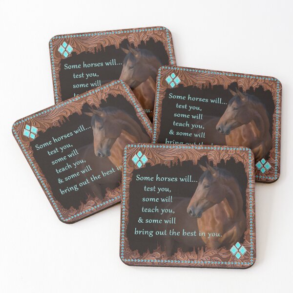 Item preview, Some horses will... - Tooled Leather with Turquoise and Silver Accents designed and sold by whds.